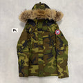Canada Goose Wyndham Parka Green Camo – Men's XS – Pre-Owned 9/10
