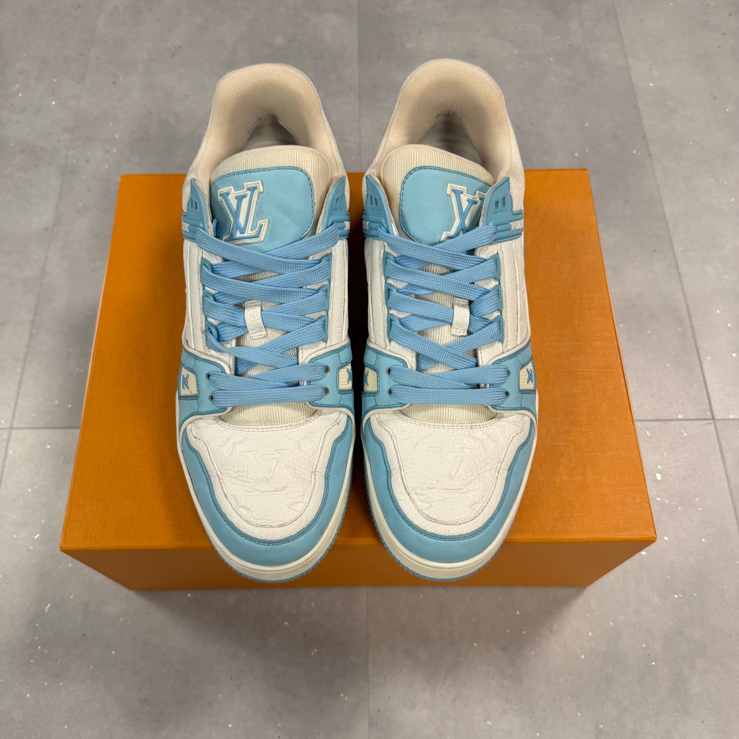 LV Blue Monogram Trainers ( UK10.5 )